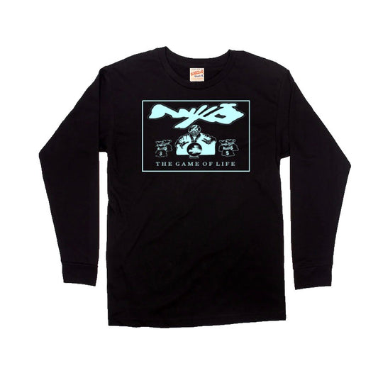 Black/light blue Game of life long sleeve shirt