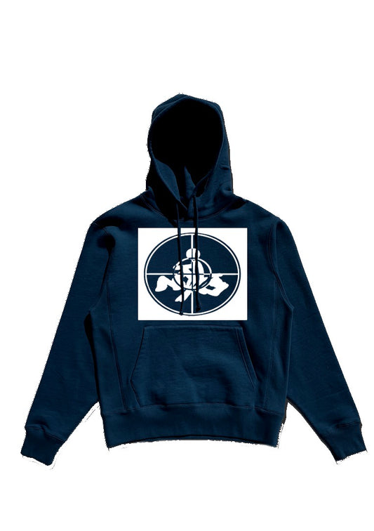Navy Blue and white P.E hoodie